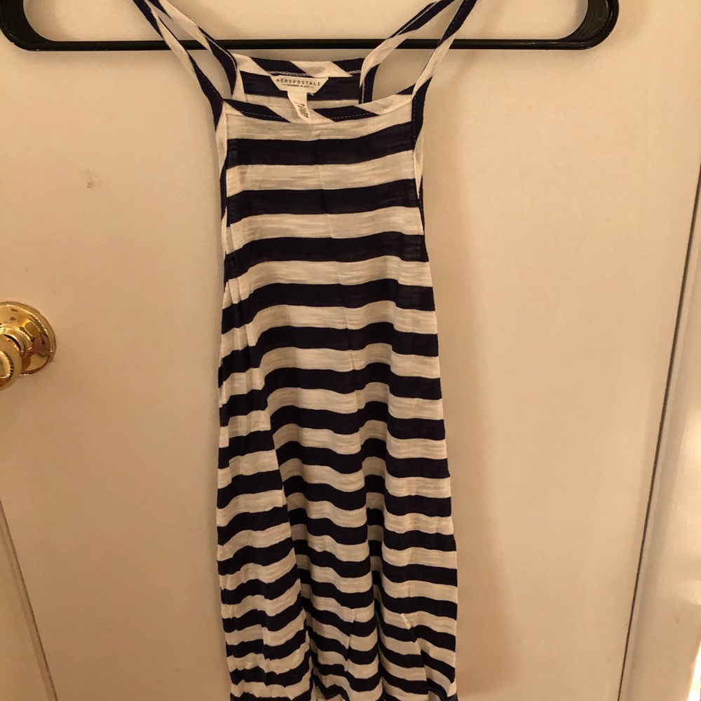 Aeropostale blue and white tank